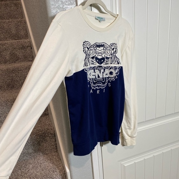 Kenzo Colorblocked Logo Embroidered Crew Sweatshirt - Picture 10 of 16